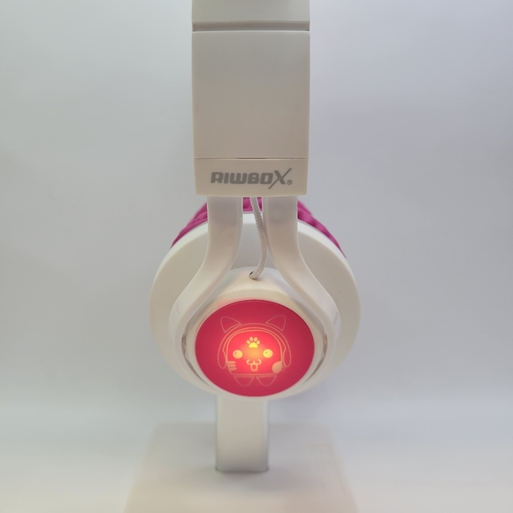 Bluetooth Headphones Riwbox CT-7 Cat Ear LED Light Up Wireless Foldable Headp... - Picture 2 of 5